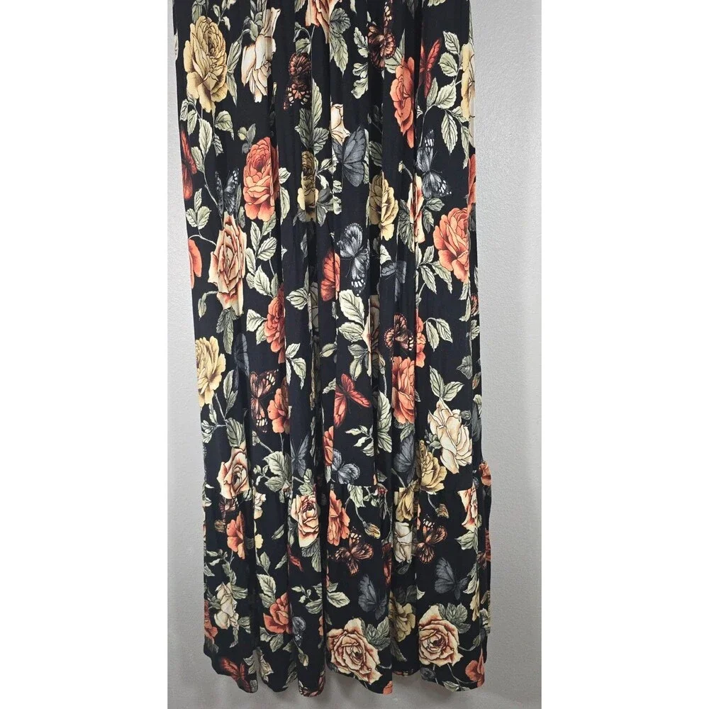 Torrid Tiered Maxi Dress Flutter Sleeve Floral Plus Size 2 2x Boho NWT BM - Picture 4 of 9